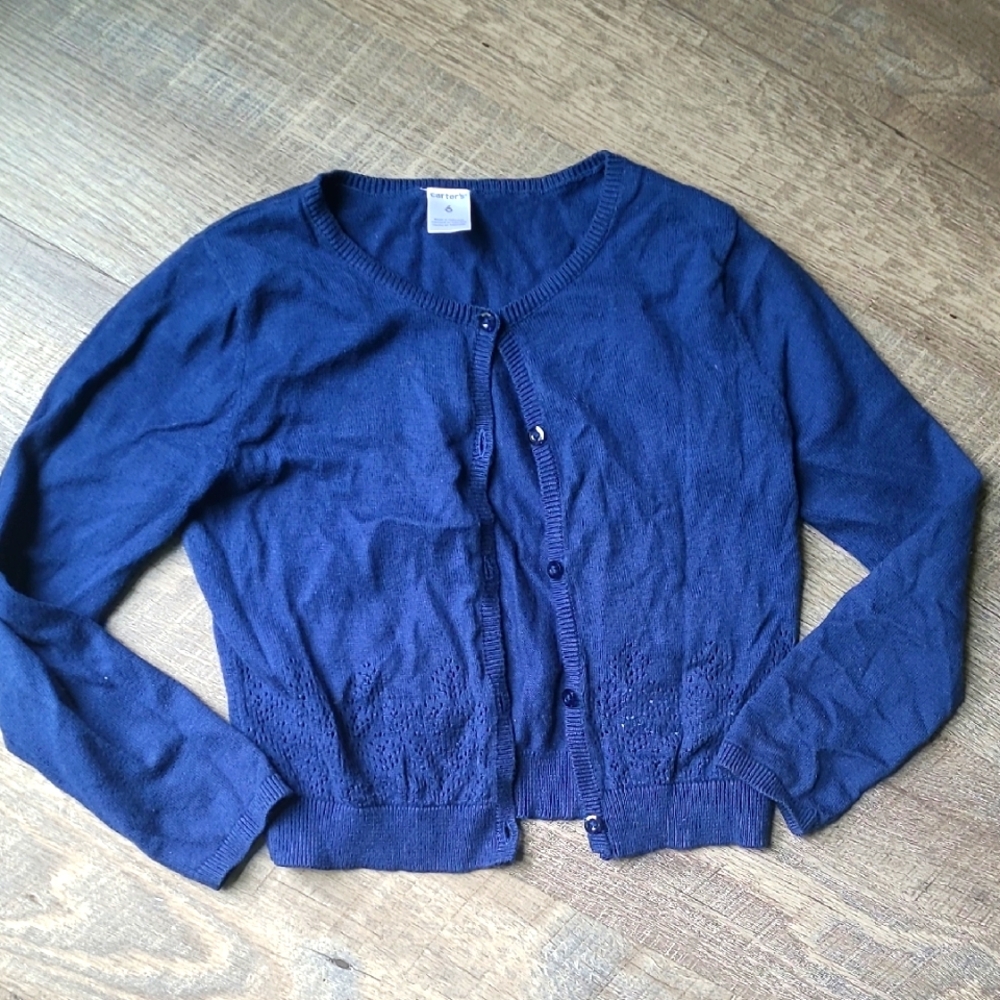 Carter's Cardigan Navy Blue Sweater Size 6